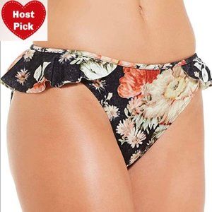 Chelsea & Violet Black Floral Bikini Bottoms